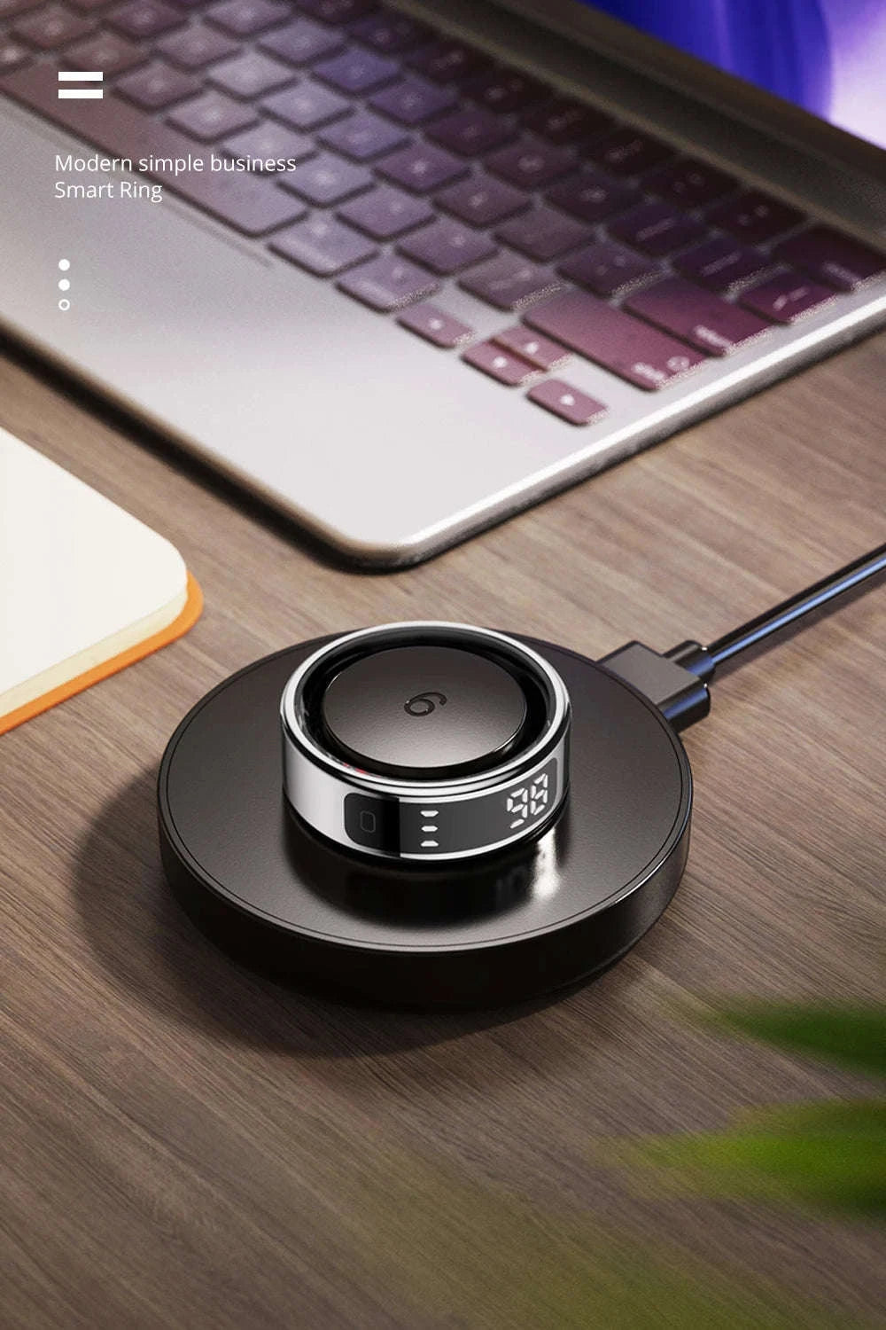 COLMI R12 Smart Ring Touch Display Wearable Data Tracker-Gold / 10