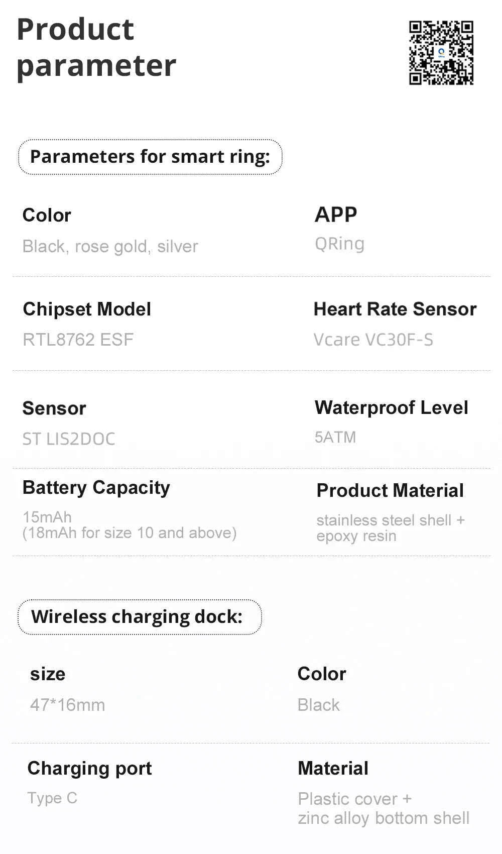 COLMI R12 Smart Ring with Touch Display and Health Tracking-Gold / 10