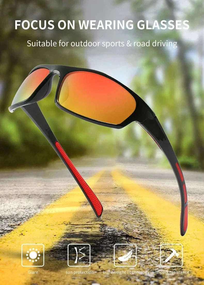 Color Changing Polarized Cycling Sunglasses for Clear Outdoor Vision-B-Green
