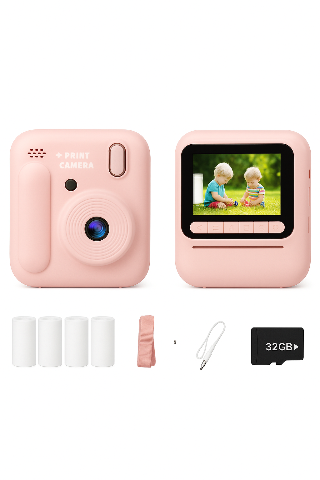 Kids Instant Color Printing Camera 32GB 1080P
