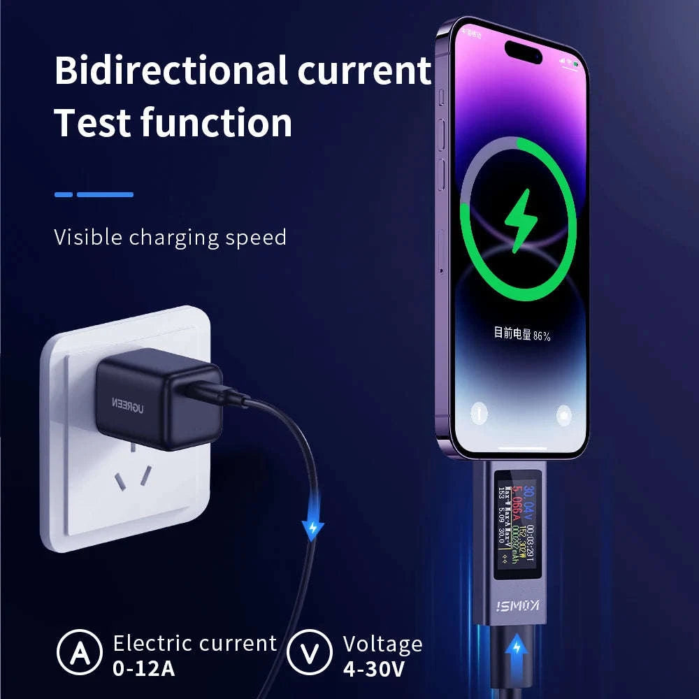 Color Screen Type‑C Tester for Accurate Voltage and Current Monitoring-KWS-2303C / China Mainland