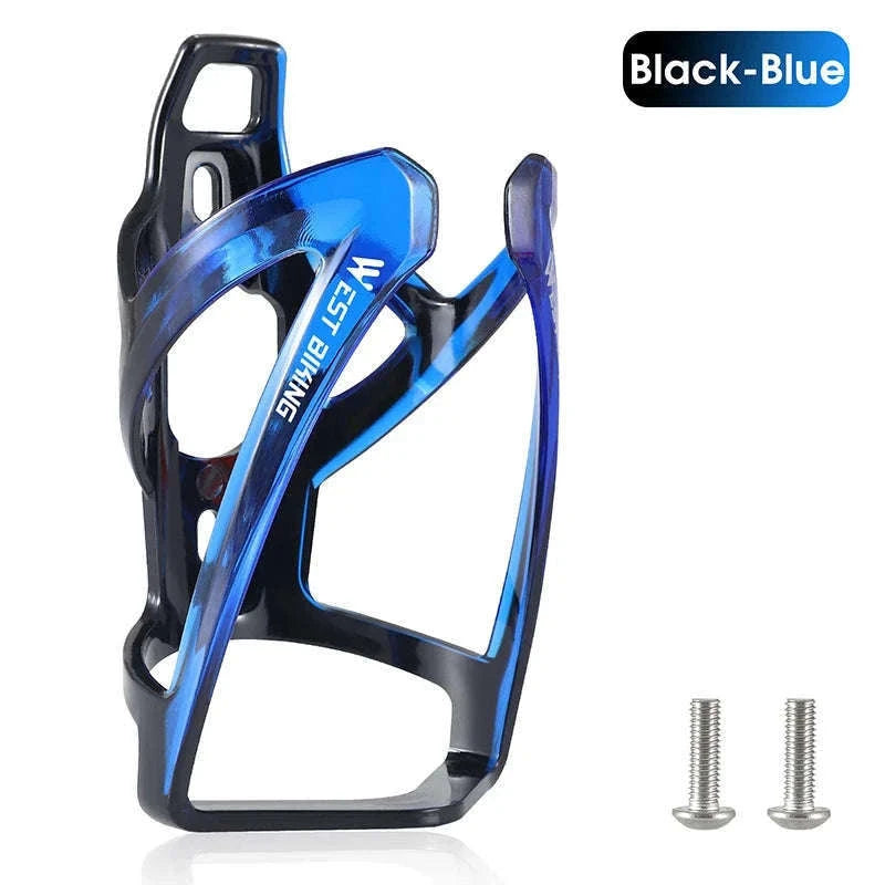 Colorful Gradient Bike Bottle Cage for Secure Ride Hydration-Black