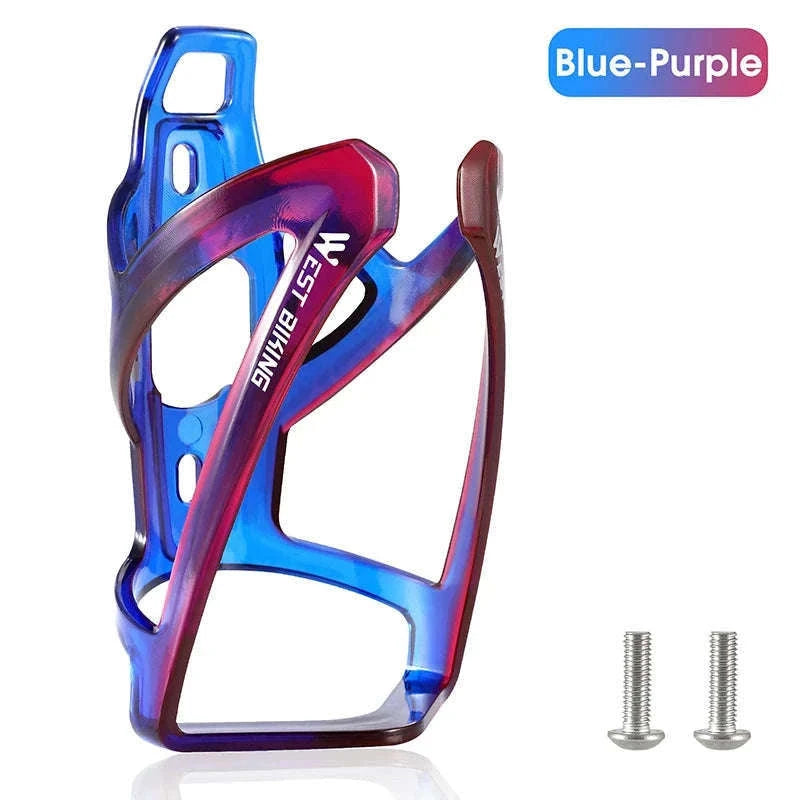 Colorful Gradient Bike Bottle Cage for Secure Ride Hydration-Black