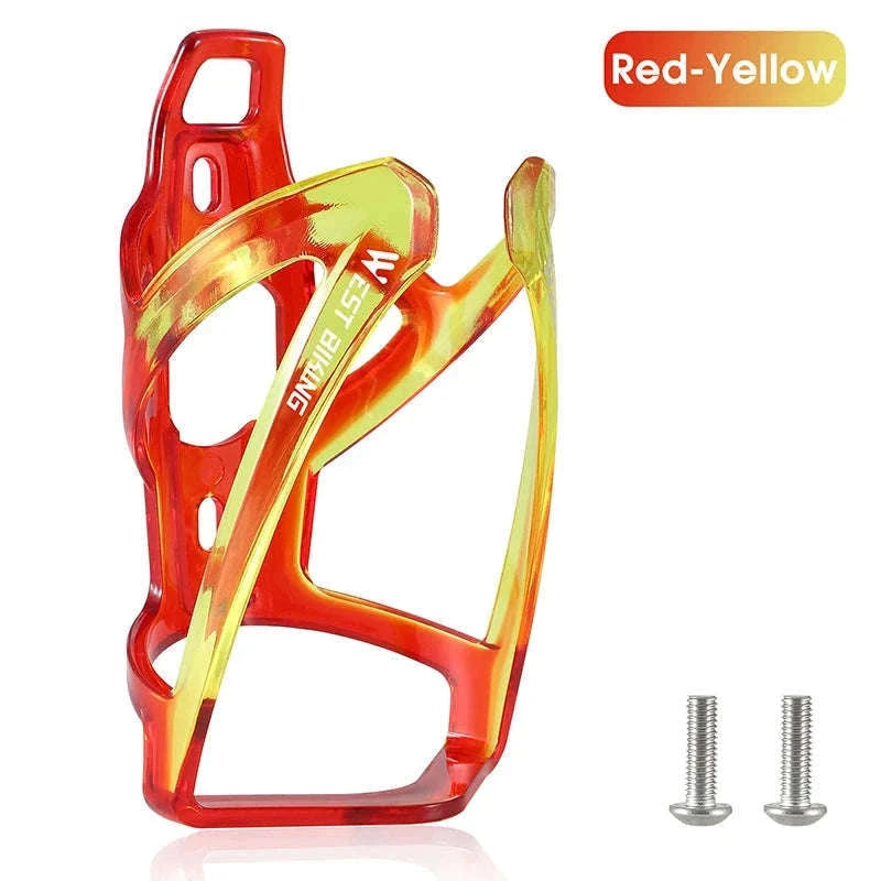 Colorful Gradient Bike Bottle Cage for Secure Ride Hydration-Black