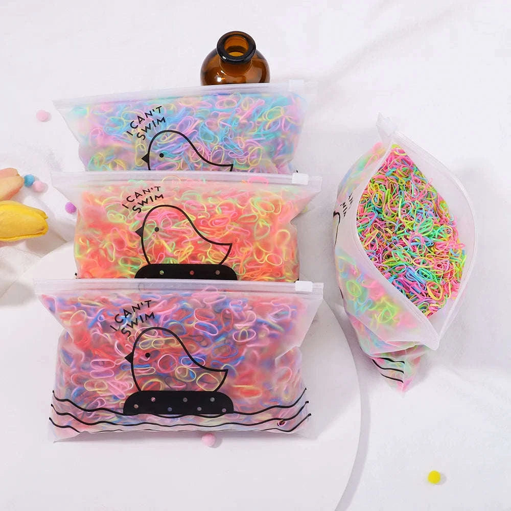 Colorful Mini Hair Ties Bulk Pack-1 / 1000pcs