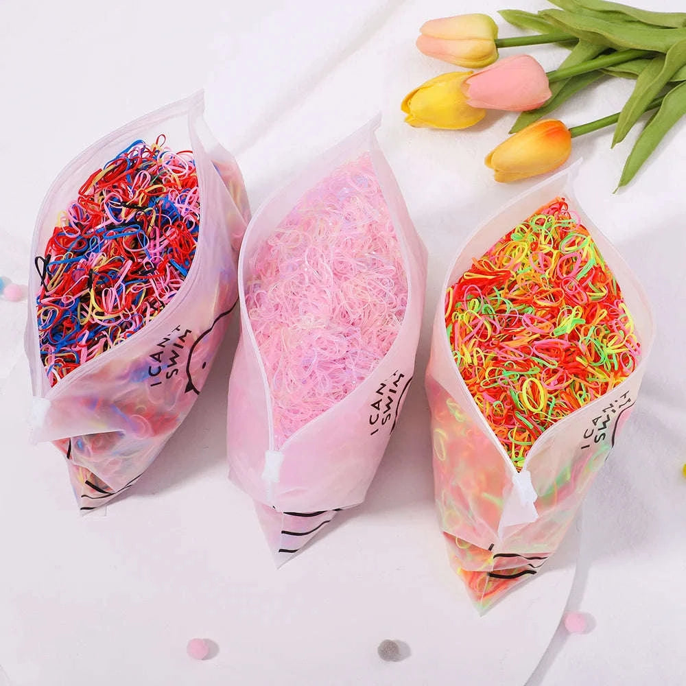Colorful Mini Hair Ties Bulk Pack-1 / 1000pcs