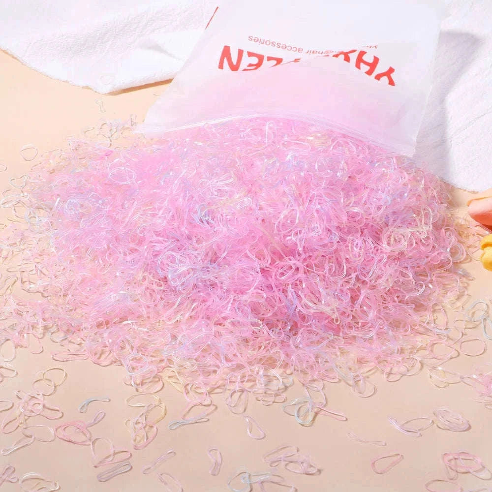 Colorful Mini Hair Ties Bulk Pack for Kids' Everyday Styling-1 / 1000pcs