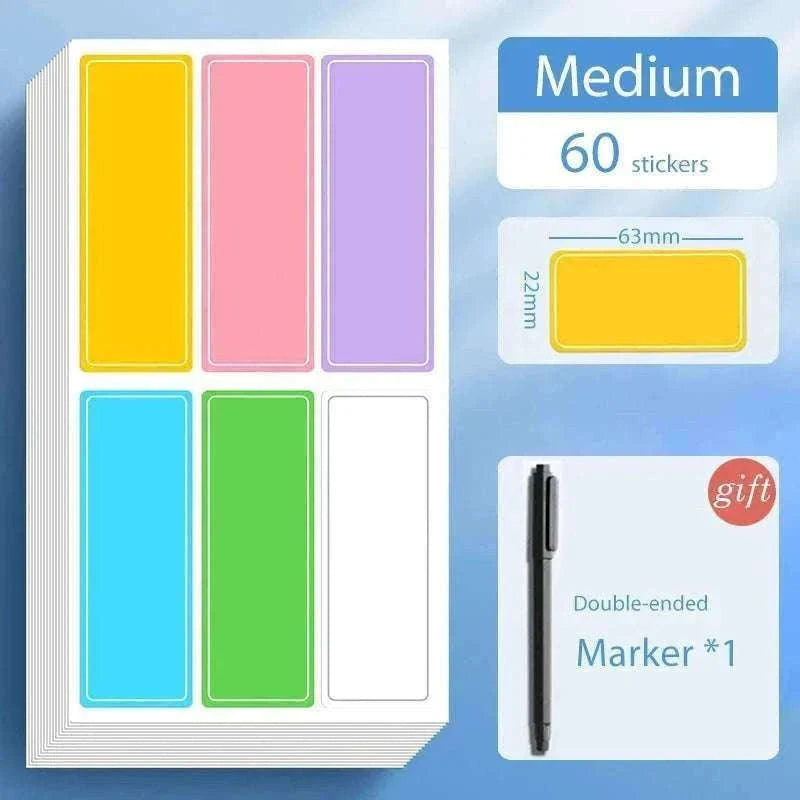 Colorful Waterproof Label Stickers for Easy Organizing-Large