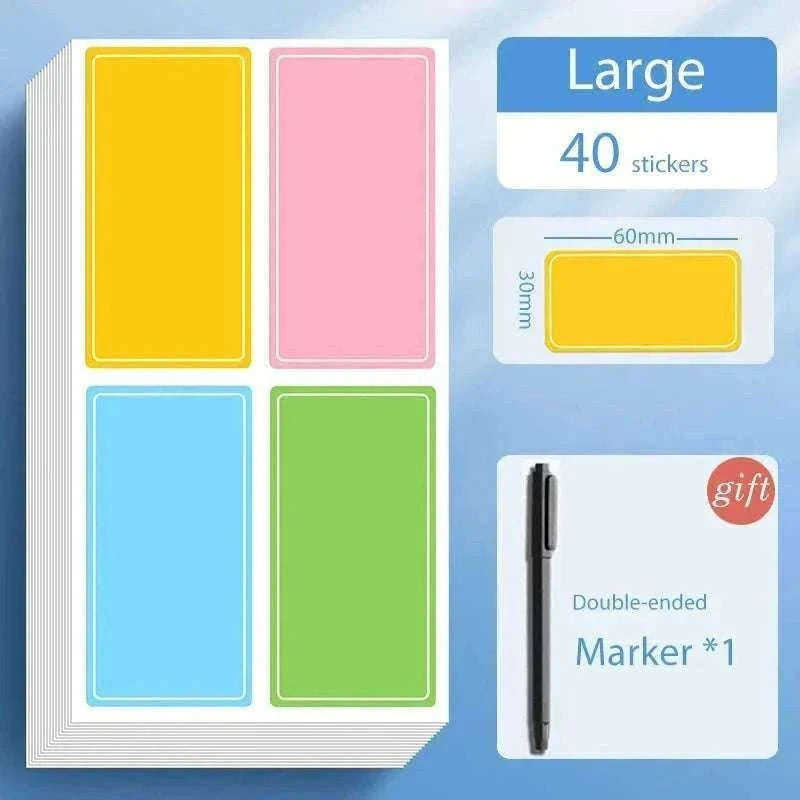 Colorful Waterproof Label Stickers for Easy Organizing-Large