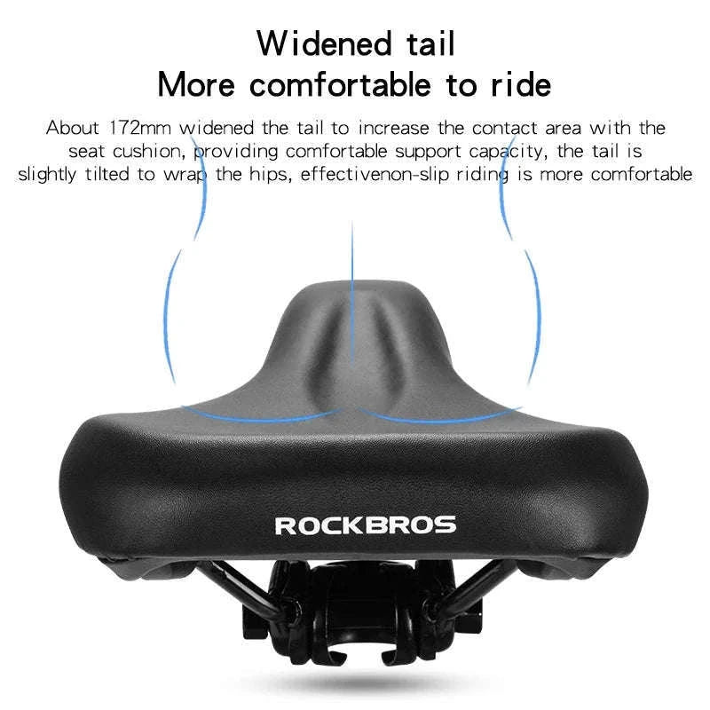 Comfort Shock-Absorbing Bicycle Saddle Waterproof MTB Road Bike Seat-Default Title