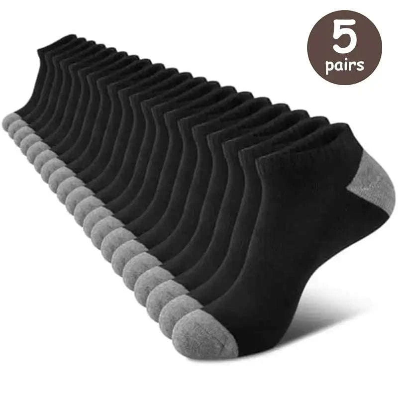 Comfortable Breathable Low-Cut Socks – 10 Pairs-10 Pairs Black B / One Size