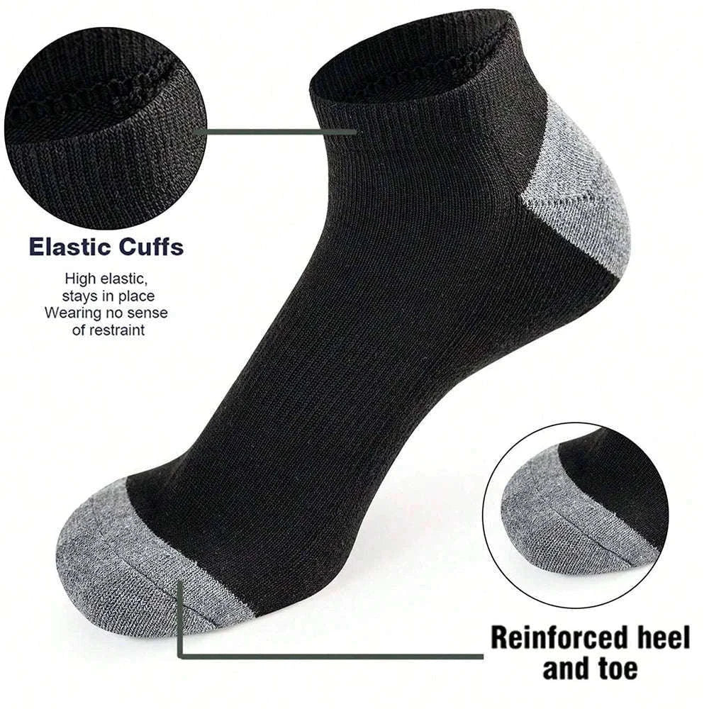 Comfortable Breathable Low-Cut Socks – 10 Pairs-10 Pairs Black B / One Size