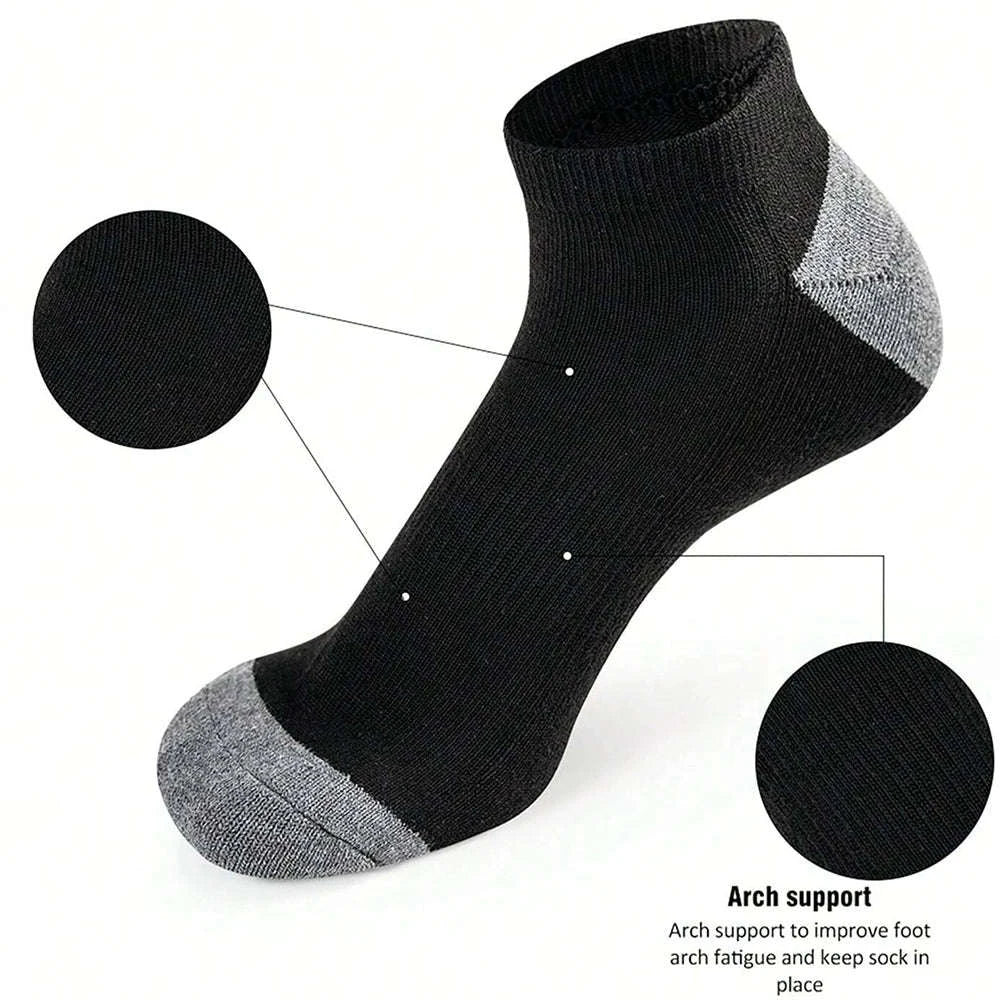 Comfortable Breathable Low-Cut Socks – 10 Pairs-10 Pairs Black B / One Size