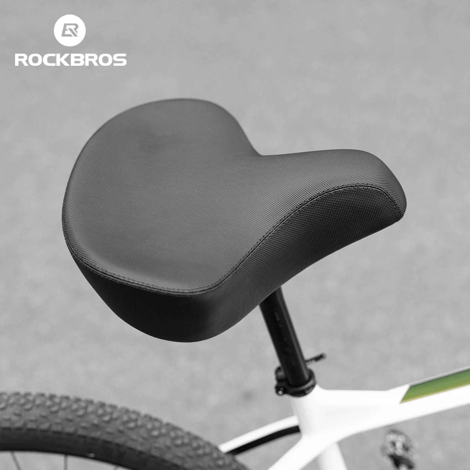Comfortable Wide Bike Saddle Cushion with Shock Absorbing Foam-5226black