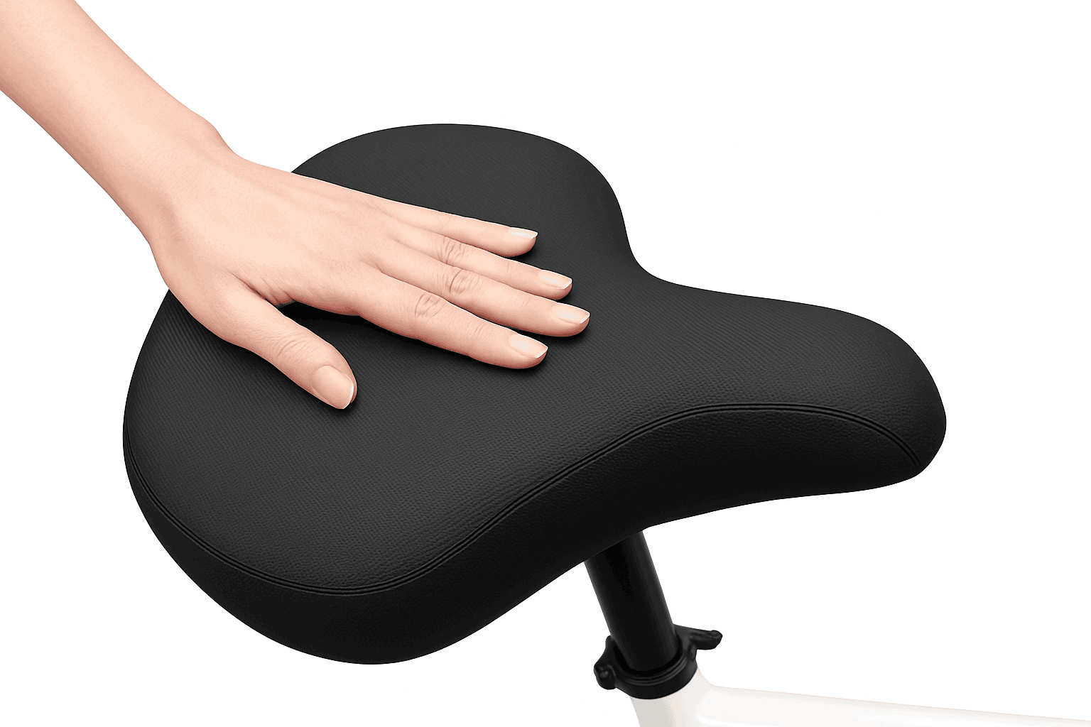 Comfortable Wide Bike Saddle Cushion with Shock Absorbing Foam-5226black