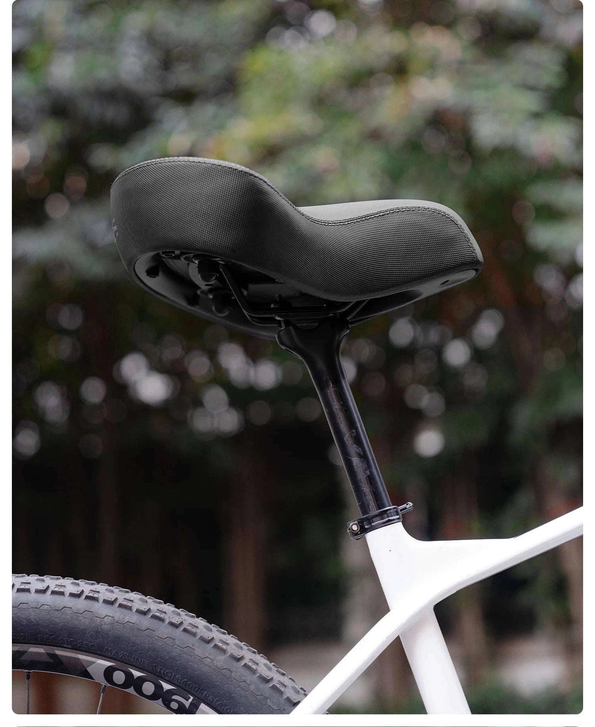 Comfortable Wide Bike Saddle Cushion with Shock Absorbing Foam-5226black