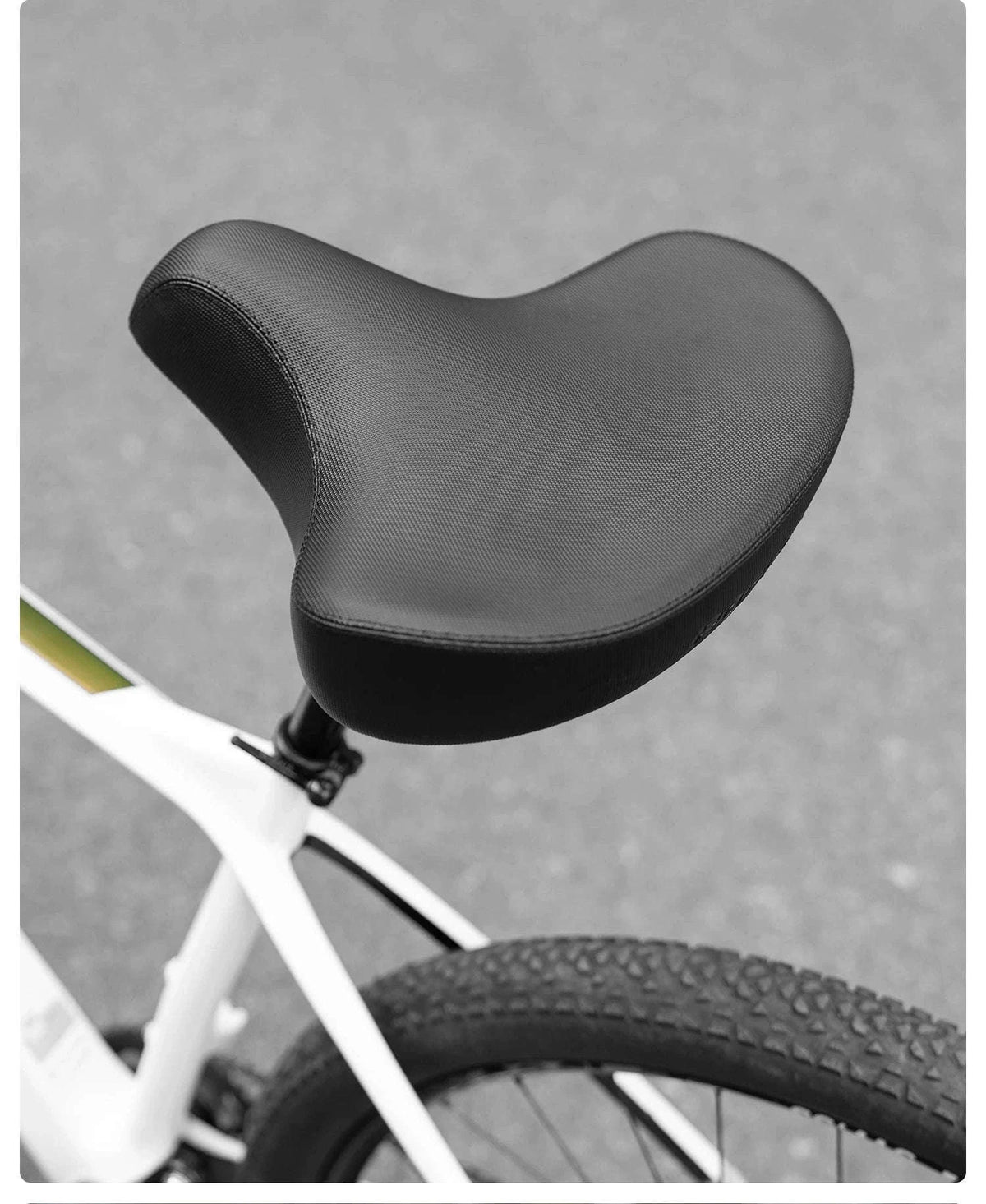 Comfortable Wide Bike Saddle Cushion with Shock Absorbing Foam-5226black