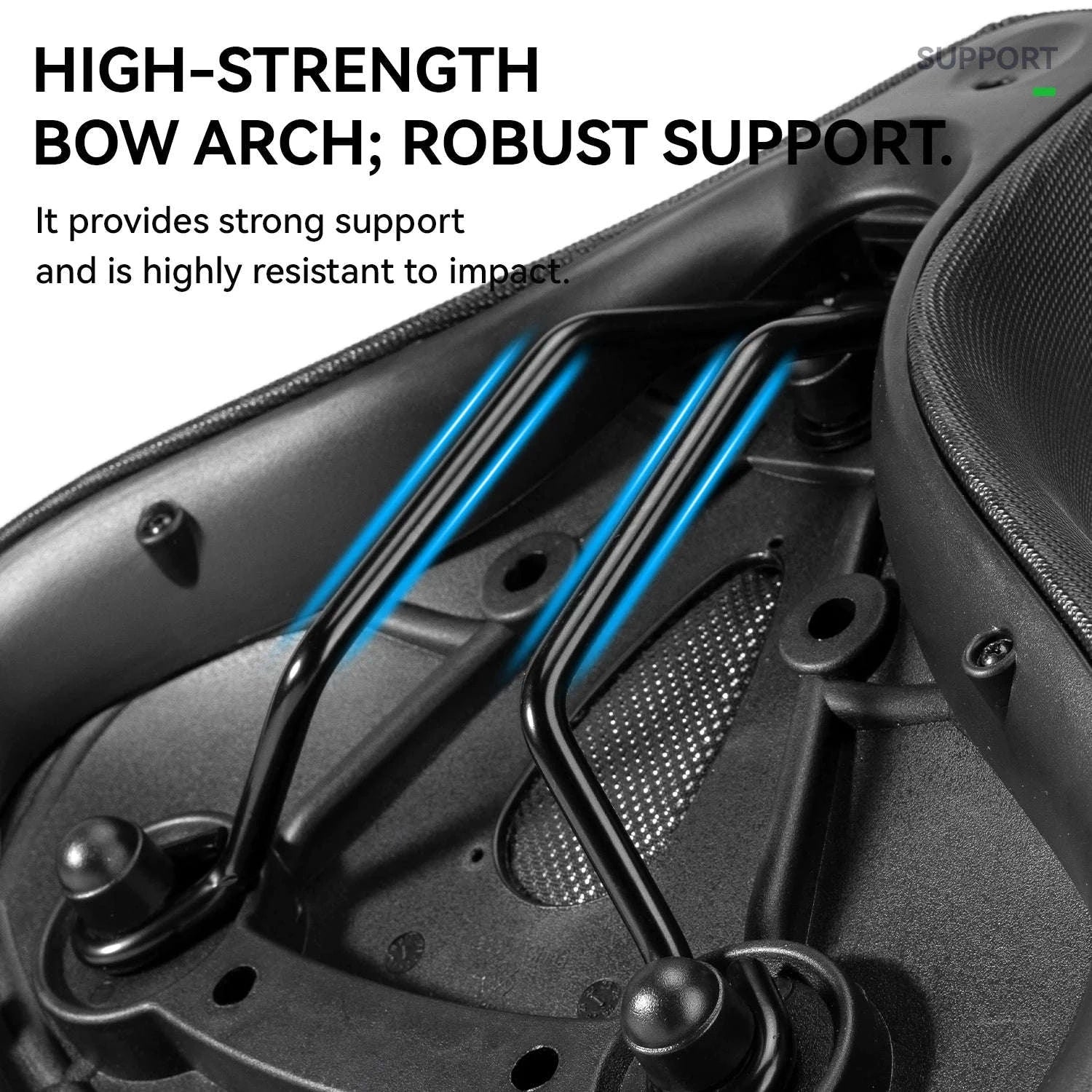 Comfortable Wide Bike Saddle Cushion with Shock Absorbing Foam-5226black