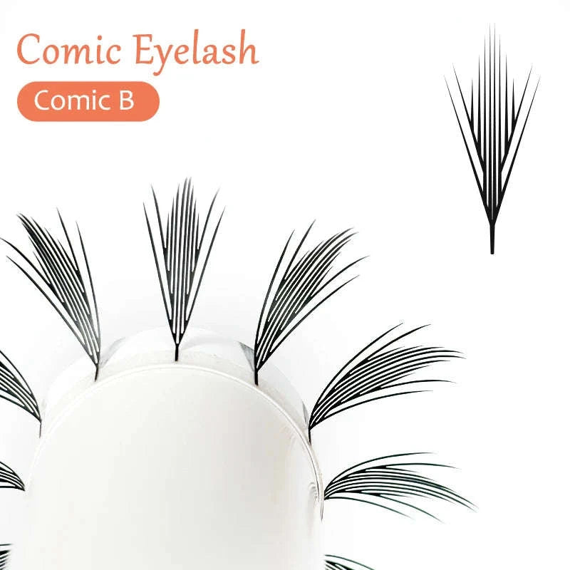 Comic Spire Manga Eyelash Extensions – Super Soft Anime Lashes-A COMIC EYELASH / D / 0.05mm|9-15 Mix|CHINA