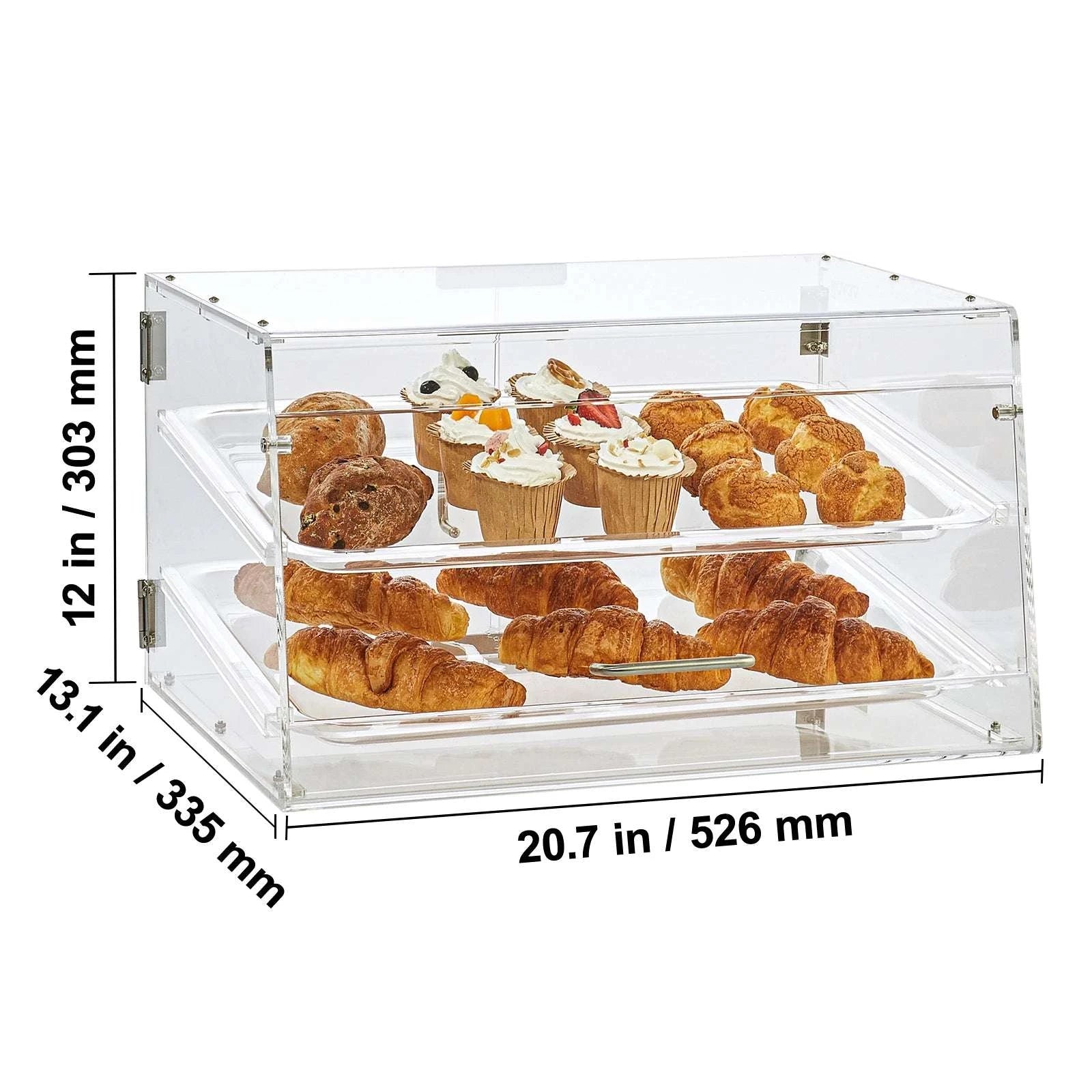 Commercial Acrylic Bakery Display Case with Removable Shelves-2-layers / spain