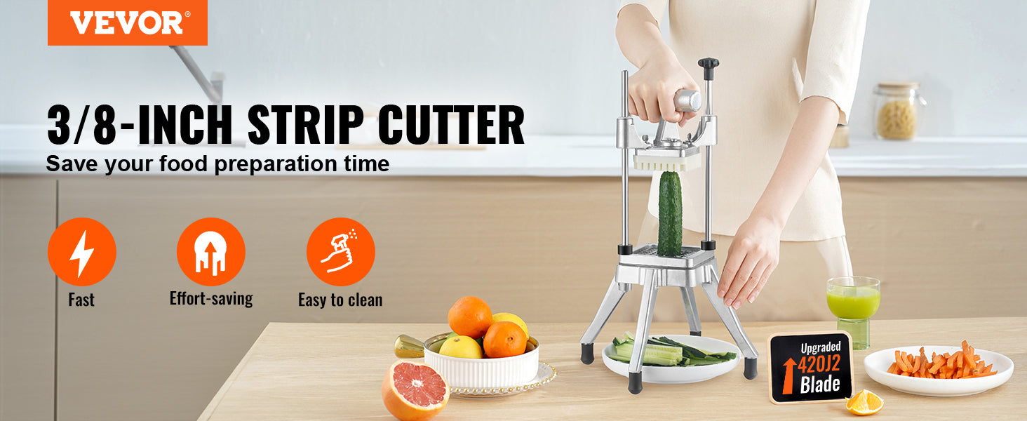 Commercial Vegetable Chopper 3/8" Heavy Duty Fruit Dicer
