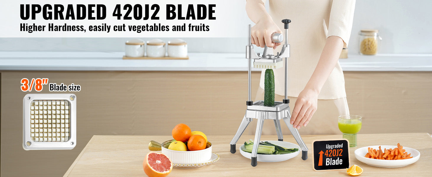 Commercial Vegetable Chopper 3/8" Heavy Duty Fruit Dicer