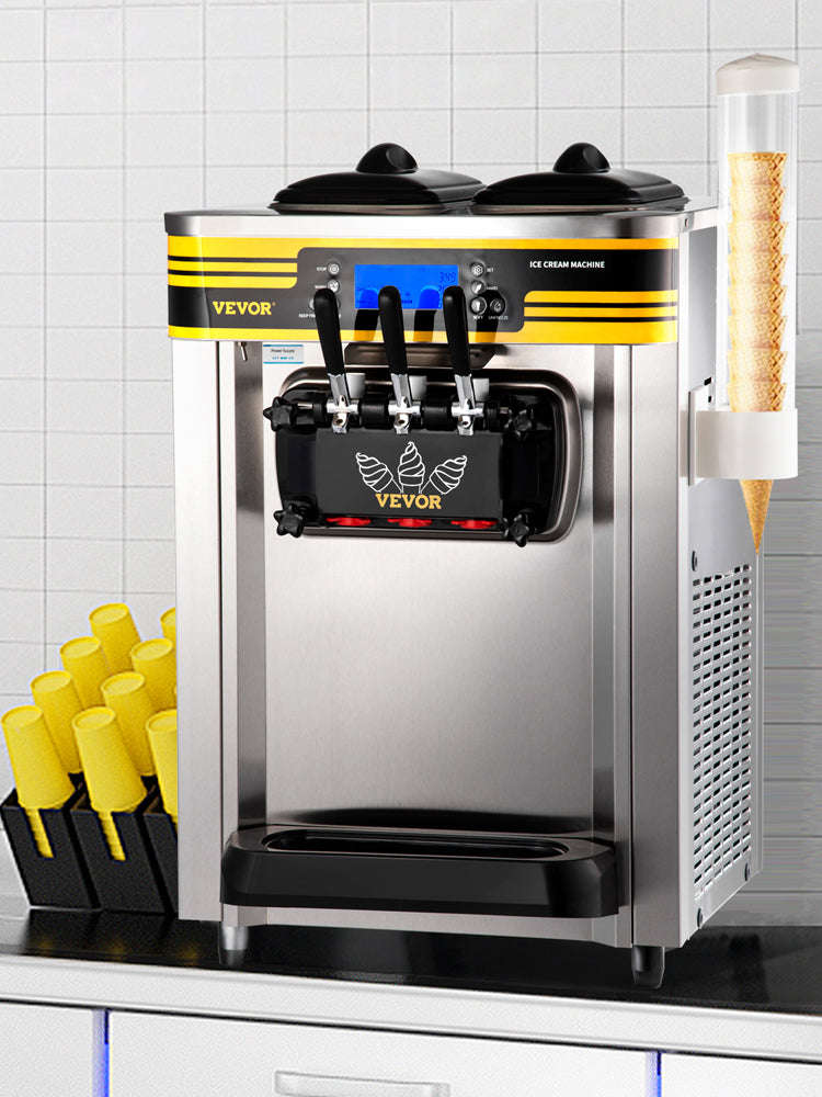 Commercial Countertop Soft Serve Ice Cream Machine 3 Flavors 22-30 L/H-United States
