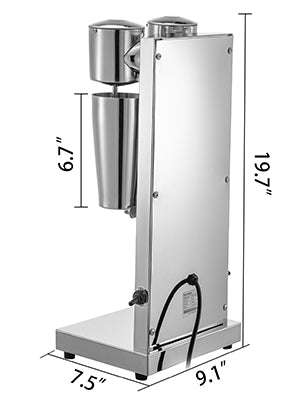 Commercial Double Head Milkshake Machine 800ml Stainless Steel Mixer-spain