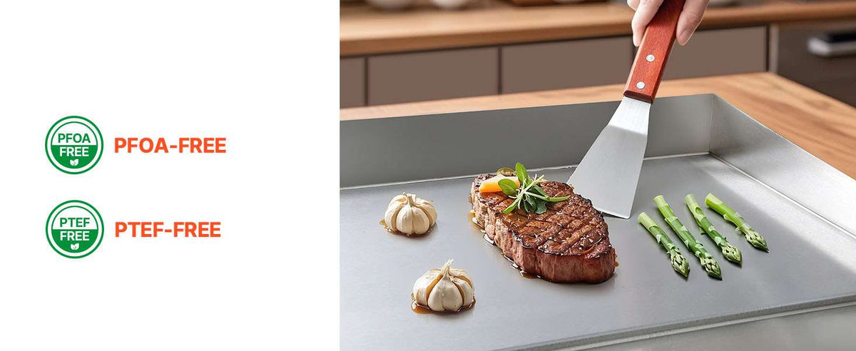 Commercial Electric Griddle 3200W Flat Top Grill with Temp Control-28.5inch Half flat / United States