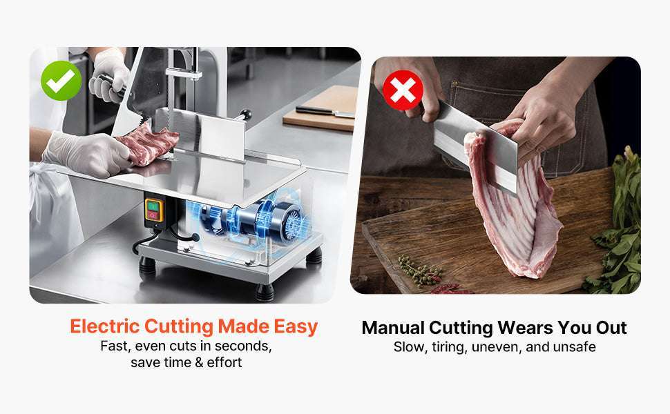 Commercial Electric Meat Bandsaw Stainless Steel Bone Saw 650W-1800W / spain