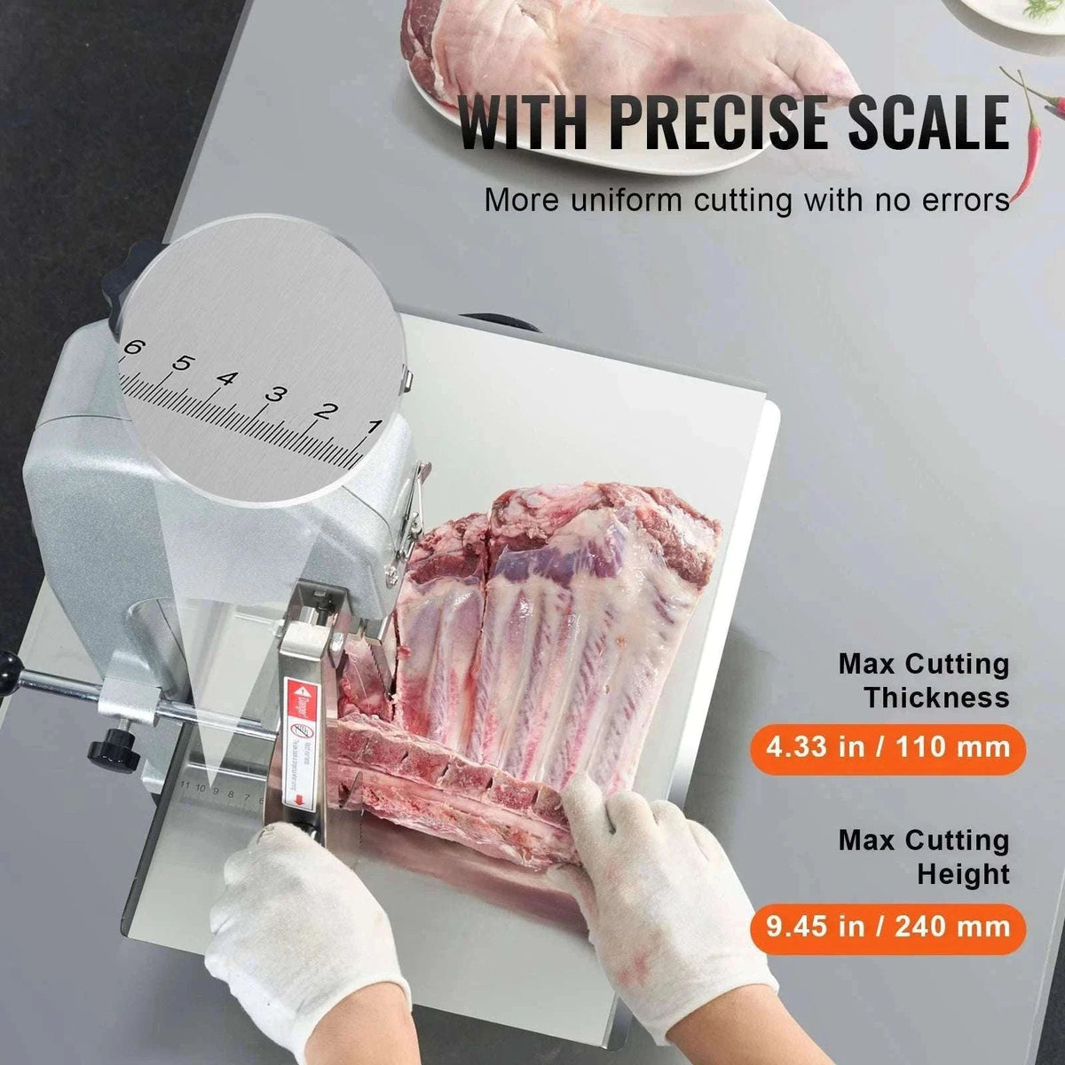Commercial Electric Meat Bandsaw Stainless Steel Bone Saw 650W-1800W / spain