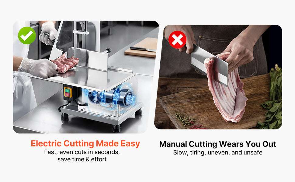 Commercial Electric Meat Bandsaw Stainless Steel Bone Saw 650W-1800W / spain