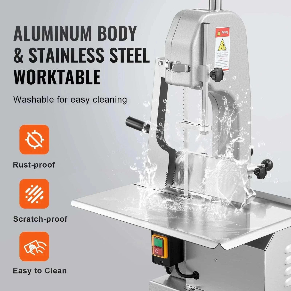 Commercial Electric Meat Bandsaw Stainless Steel Bone Saw 650W-1800W / spain