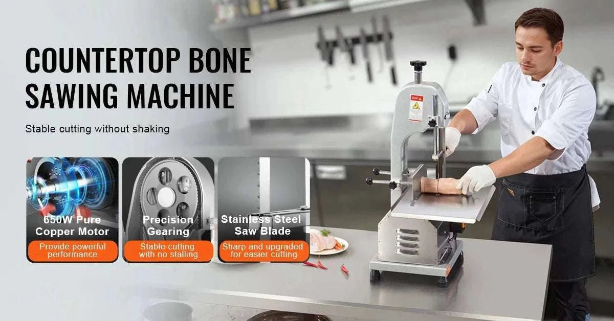 Commercial Electric Meat Bandsaw Stainless Steel Bone Saw 650W-1800W / spain