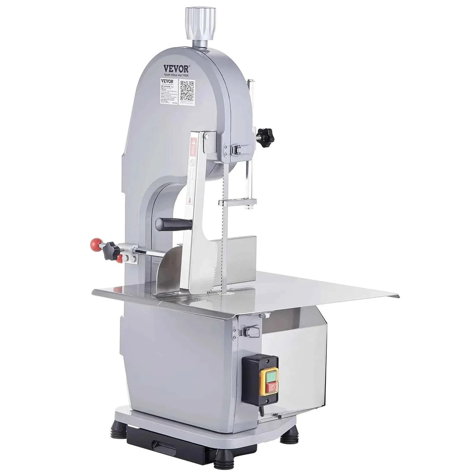 Commercial Electric Meat Bandsaw Stainless Steel Countertop Bone Sawing Machine with 6 Blades-1500W / United States