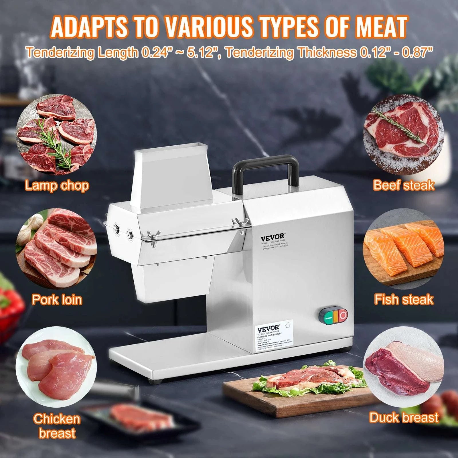 Commercial Electric Meat Tenderizer 54-Blade 450W High Output Machine-17 inch 450 W / GERMANY