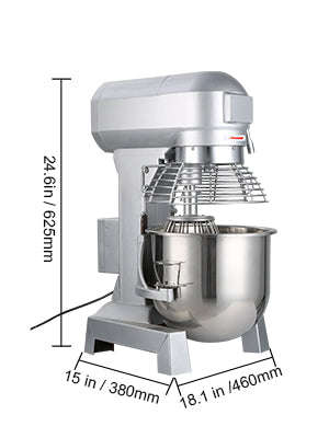 Commercial Food Mixer 10Qt 3-Speed Stainless Steel-10L / United States