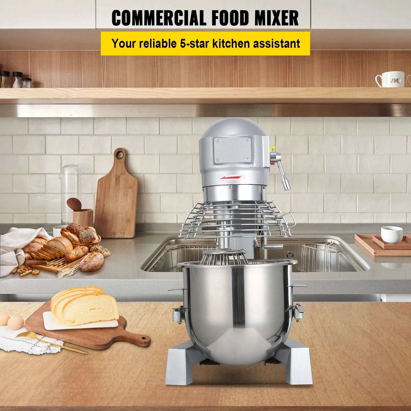 Commercial Food Mixer 10Qt 3-Speed Stainless Steel-10L / United States