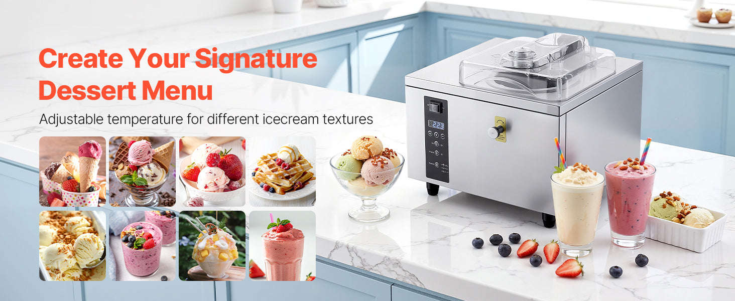 Commercial Hard Ice Cream Machine 500W 1.32 Gal/Hour 2.8L Cylinder-2.8L / United States