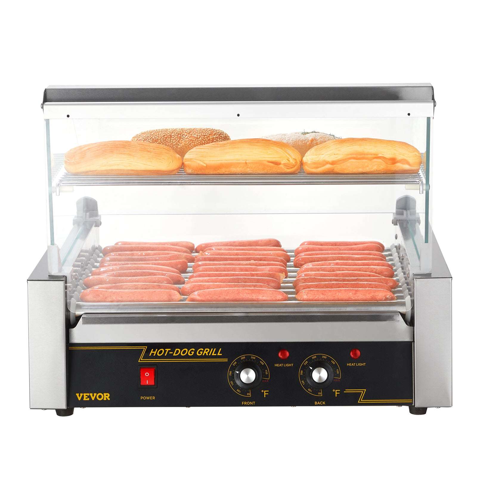 Commercial Hot Dog Roller Grill – 5, 7 or 11 Rollers for Fast Even Cooking-5 Rod / United States
