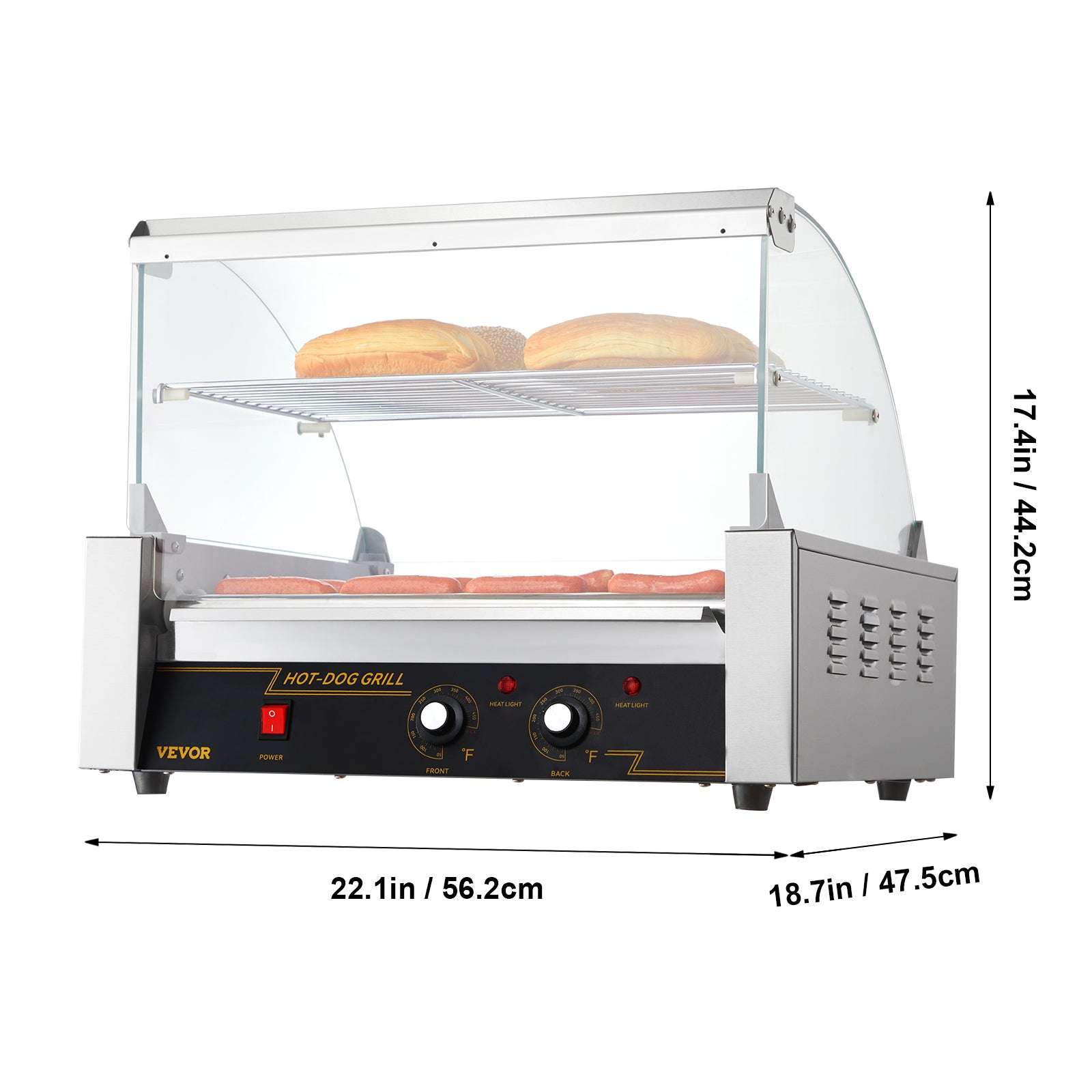 Commercial Hot Dog Roller Grill Machine 5/7/11 Rollers-5 Rod / United States