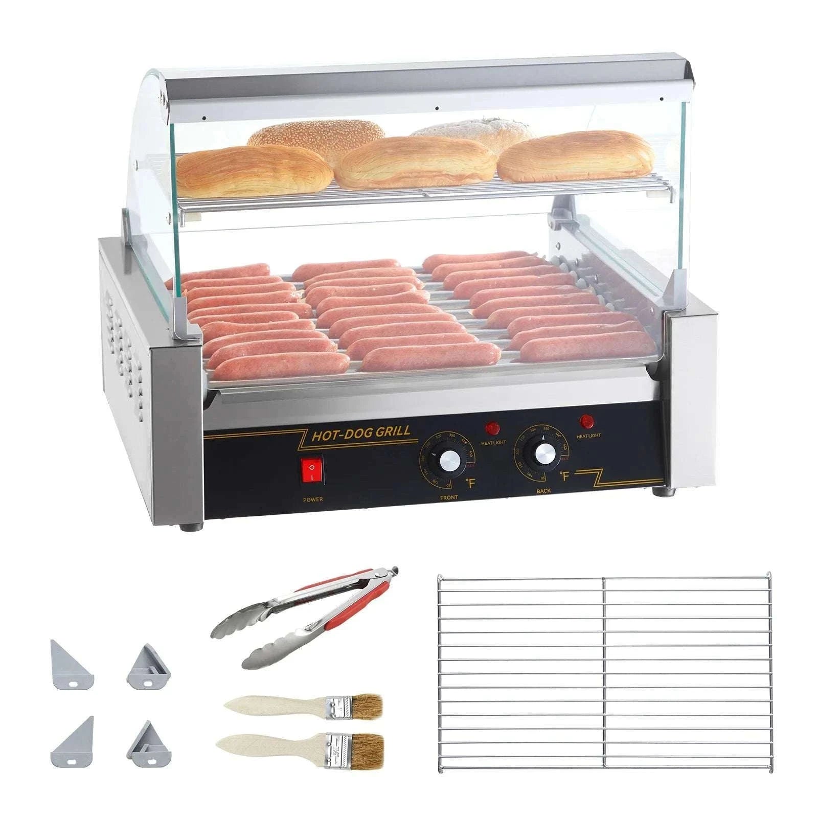 Commercial Hot Dog Roller Grill Machine 5/7/11 Rollers-5 Rod / United States