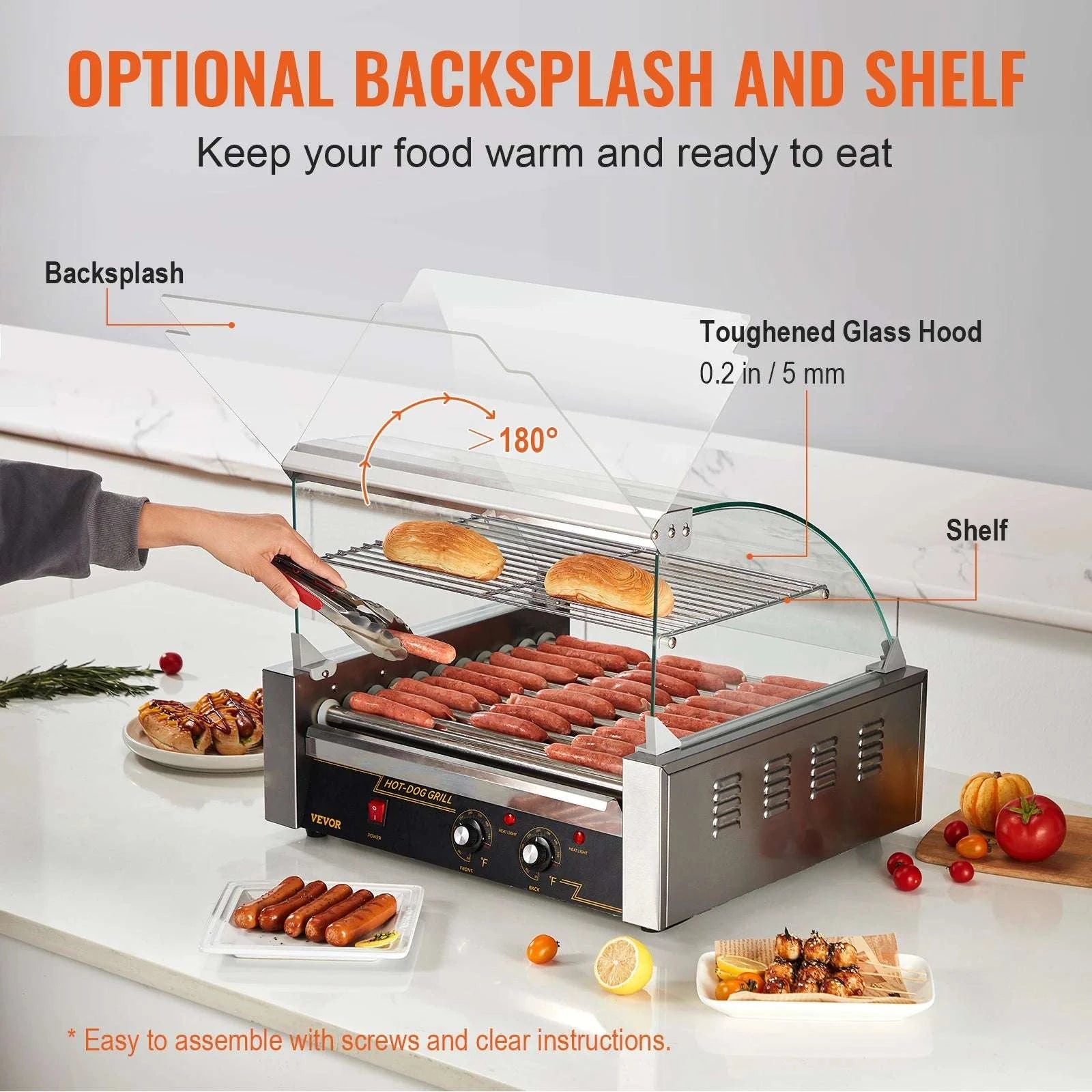 Commercial Hot Dog Roller Grill Machine 5/7/11 Rollers-5 Rod / United States