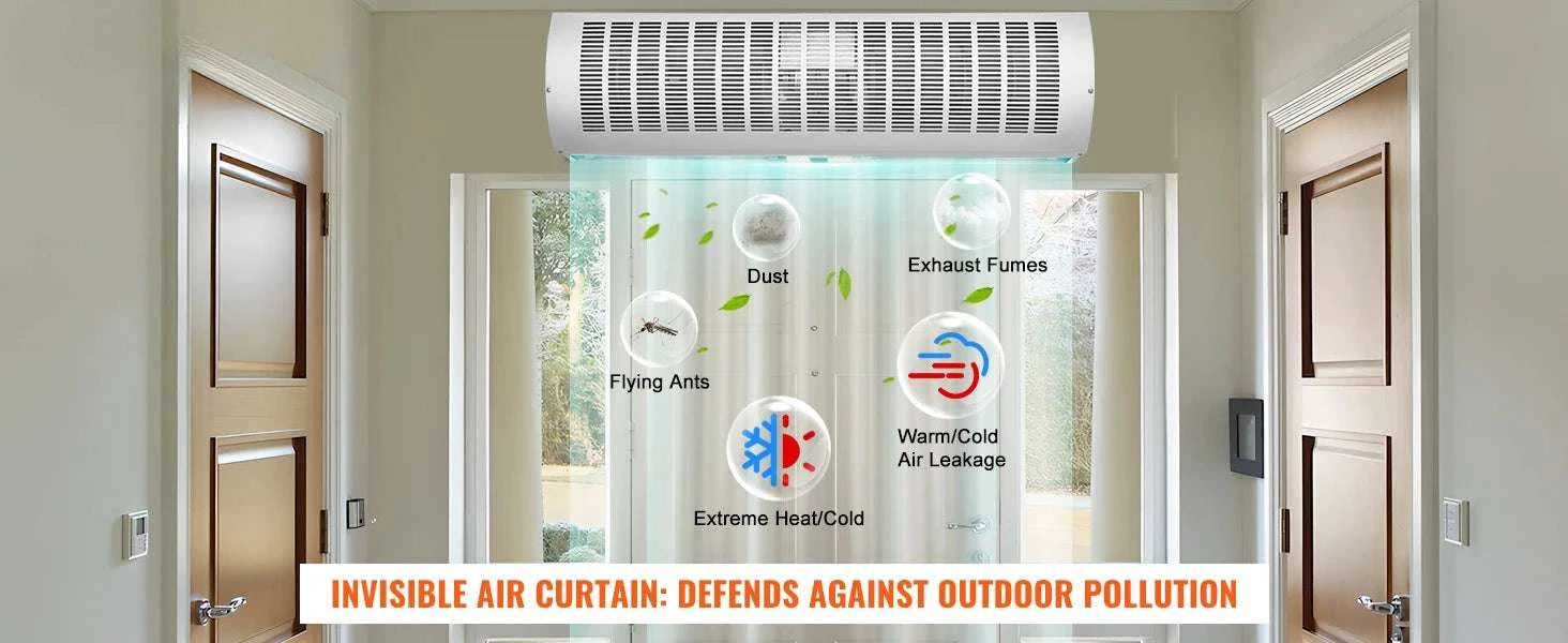 Commercial Indoor Air Curtain with 2 Speeds for Doorways-36in cross-flow / United States