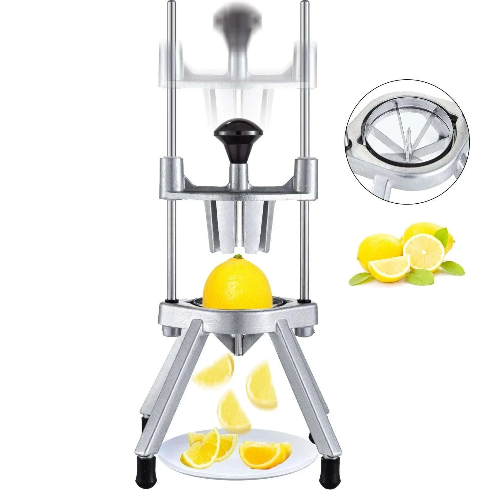 Commercial Lemon Wedge Slicer 4/6/8 Section Fruit Cutter-4-Section / United States