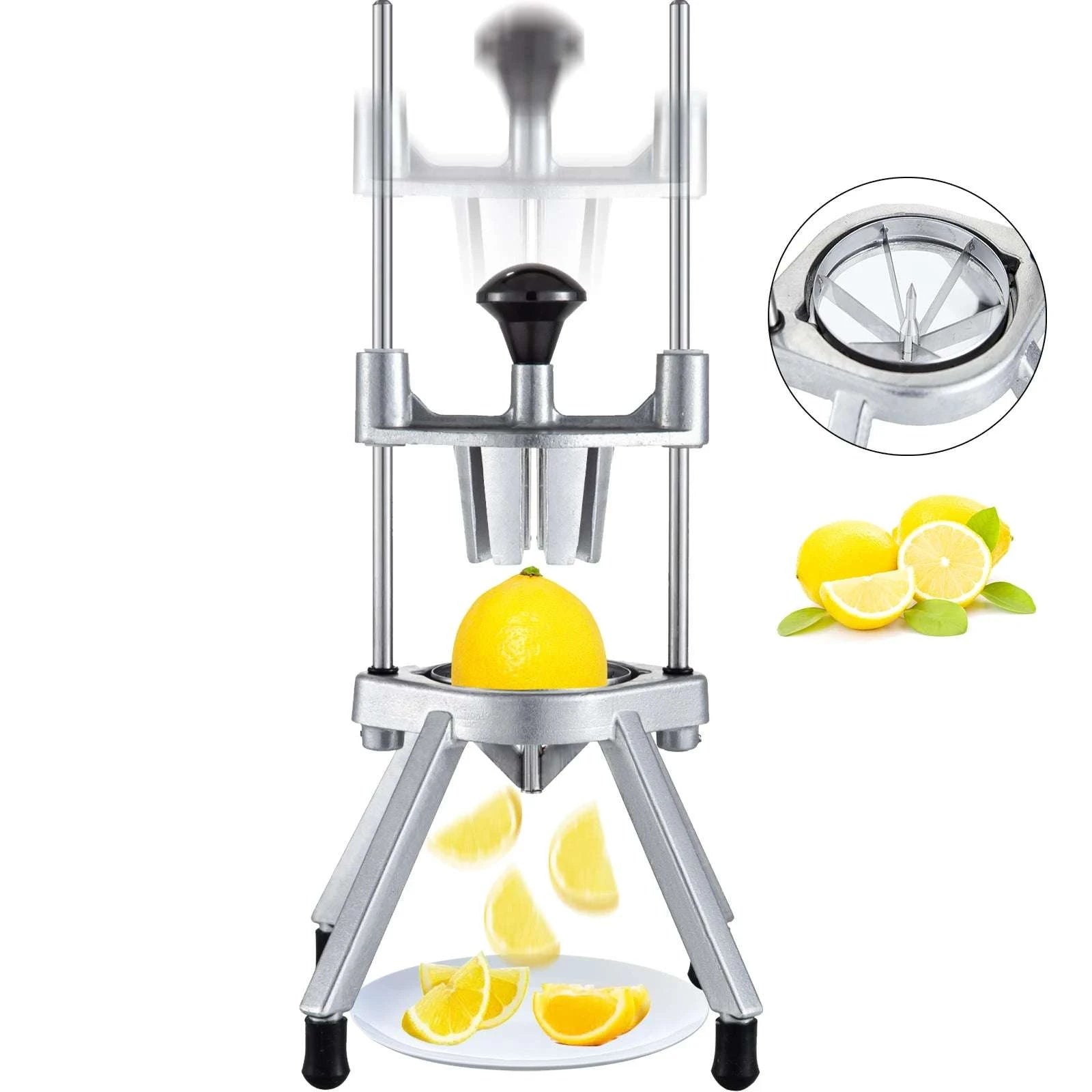 Commercial Lemon Wedge Slicer 4/6/8 Section Fruit Cutter-4-Section / United States