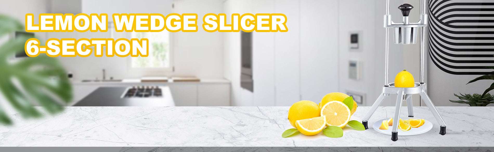 Commercial Lemon Wedge Slicer 4/6/8 Section Fruit Cutter-4-Section / United States