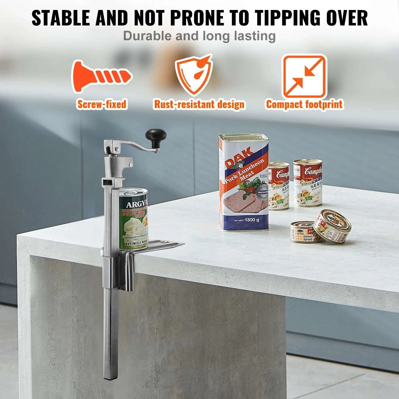 Commercial Manual Can Opener Tabletop Adjustable 11.8–15.75 Inch-11.81 in typeB / United States