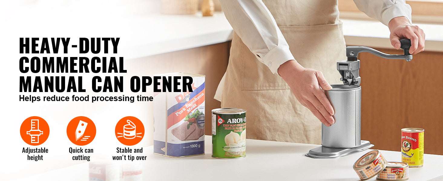 Commercial Manual Can Opener with Table Clamp & Adjustable Height-40cm / United States