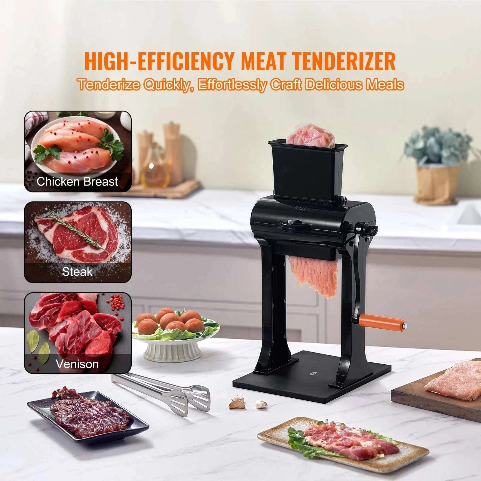 Commercial Manual Meat Tenderizer with 31 Stainless Steel Blades-United States
